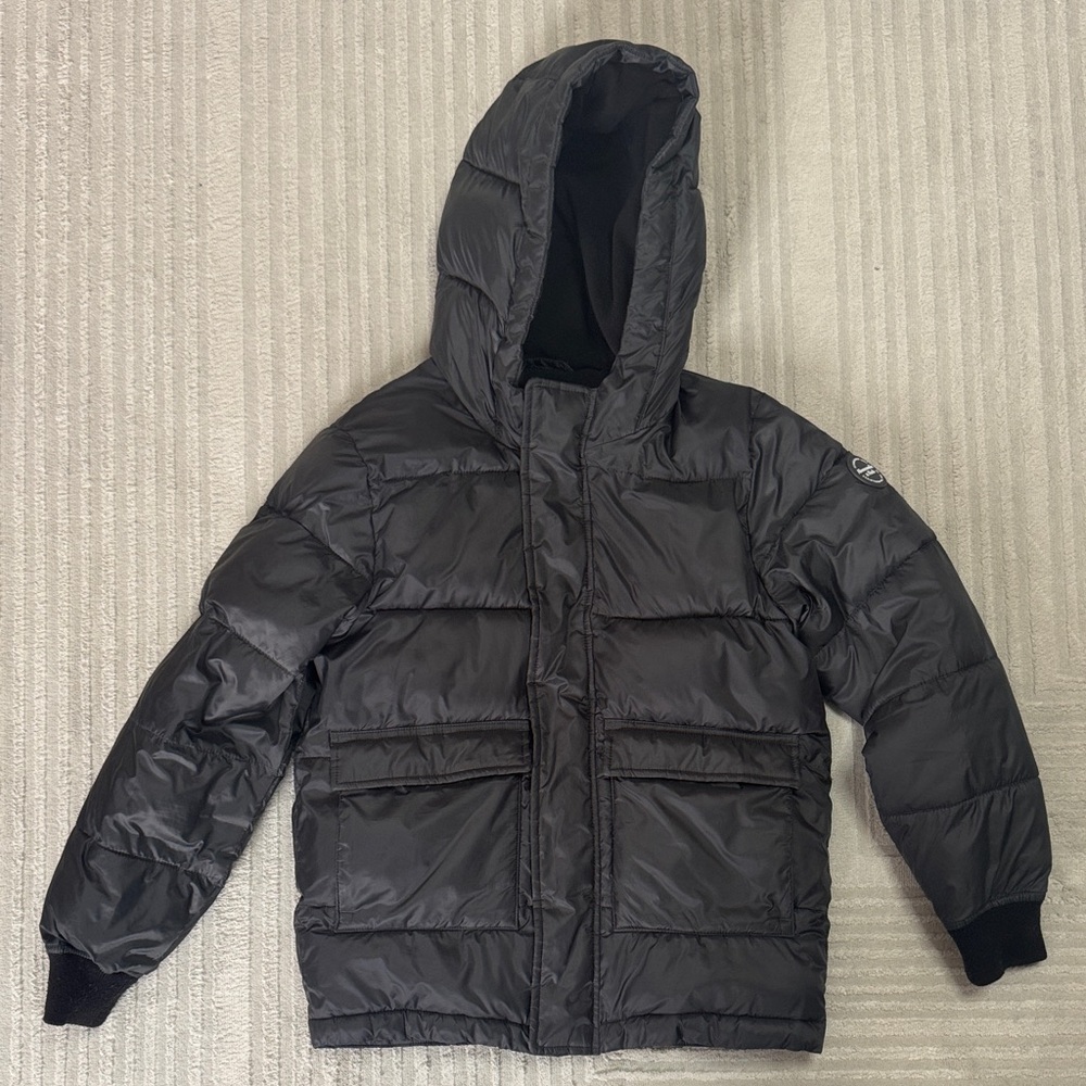 Abercrombie Kids Charcoal Puffer Jacket